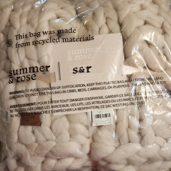 summer rose Bedding New Summer Rose Mia Knitted Throw